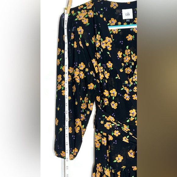 Cabi Wrap Dress Floral Pattern Black Style #5945 Size Small - Picture 8 of 12